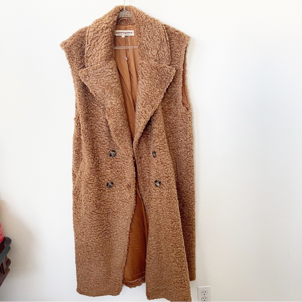 FREE PEOPLE Cozy Time Vest Brown NEW WITHOUT TAG - Picture 3 of 12